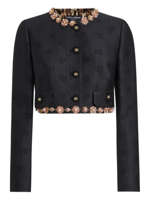 Dolce & Gabbana DNA DG logo-jacquard jacket Black F27DTZGDCSR