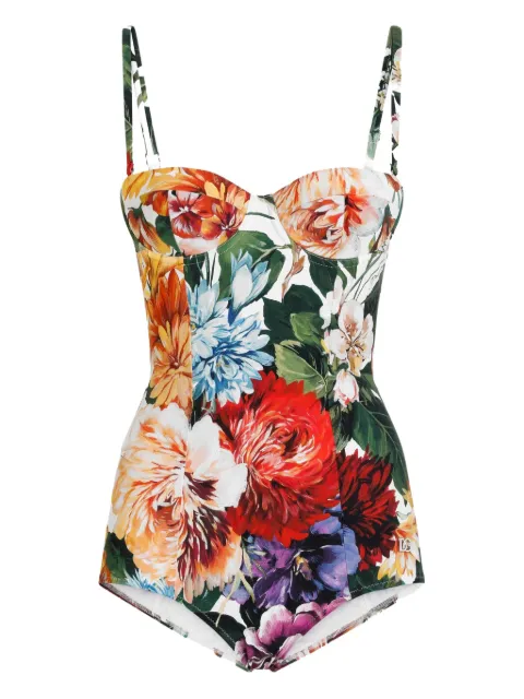 Dolce & Gabbana floral-print swimsuit Red O9A13JFSGFF