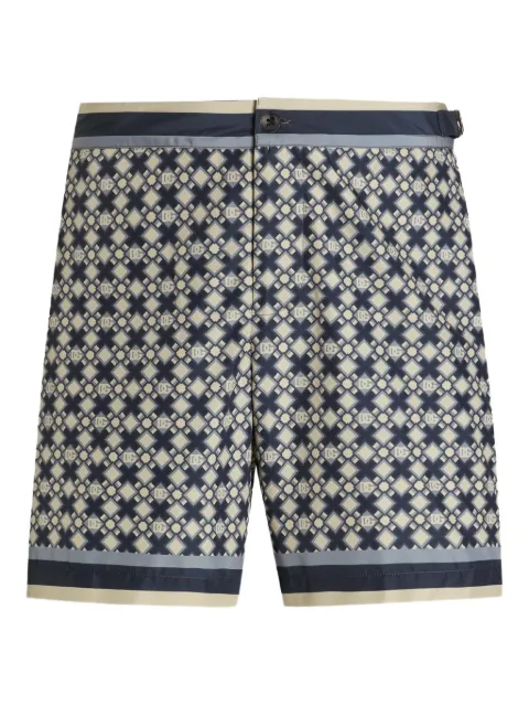 Dolce & Gabbana geometric-pattern swim shorts Blue M4A59TFIM7D