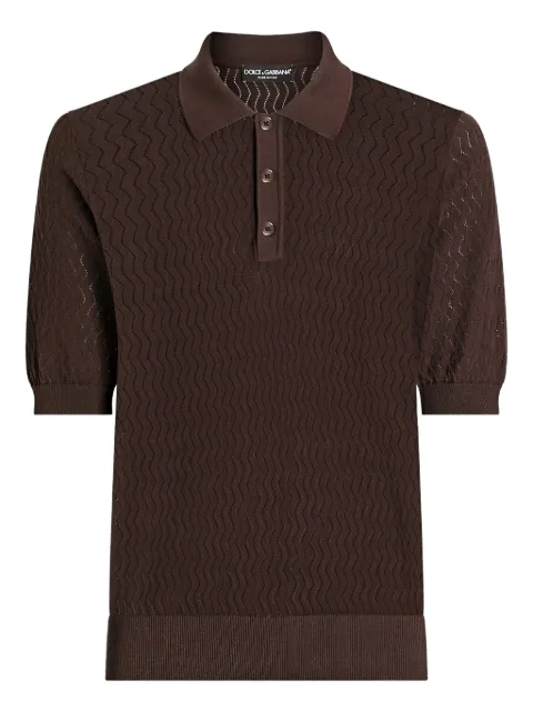 Dolce & Gabbana cotton polo shirt Brown GXZ06TJBCGV