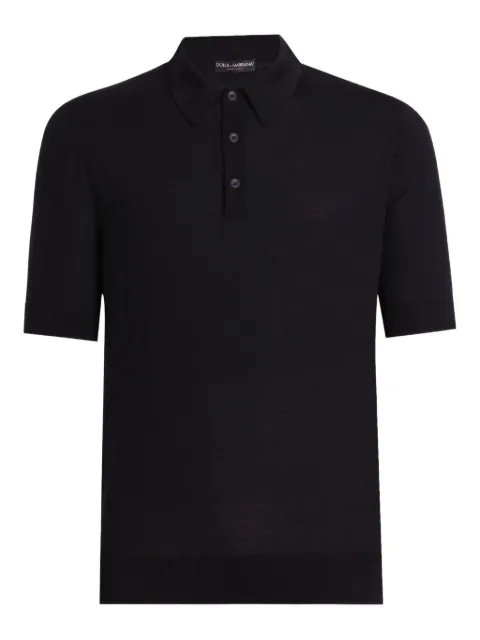 Dolce & Gabbana short-sleeve polo shirt Blue GXZ02TJDVBV