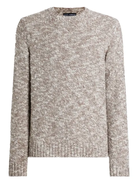 Dolce & Gabbana speckled knit sweater Neutrals GXXA9TJAM8G
