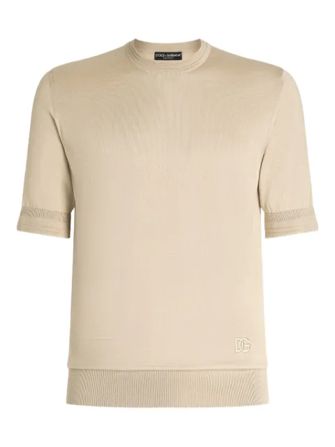 Dolce & Gabbana silk T-shirt Neutrals GXX03ZJBSLV