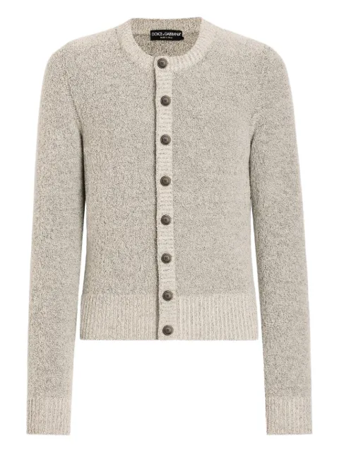 Dolce & Gabbana button-front textured cardigan White GXS13TJCMD7