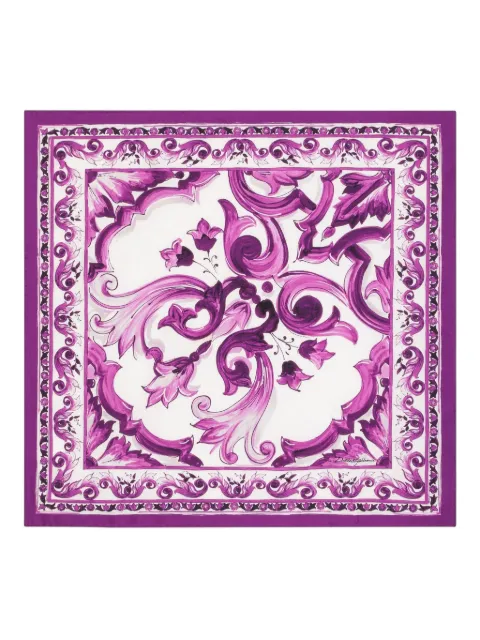 Dolce & Gabbana Majolica-print scarf White FN093RGDAOY