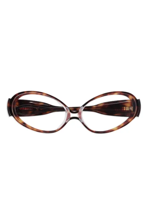 Henrik Vibskov Upside Down oval-frame sunglasses Brown AW25STUDA923