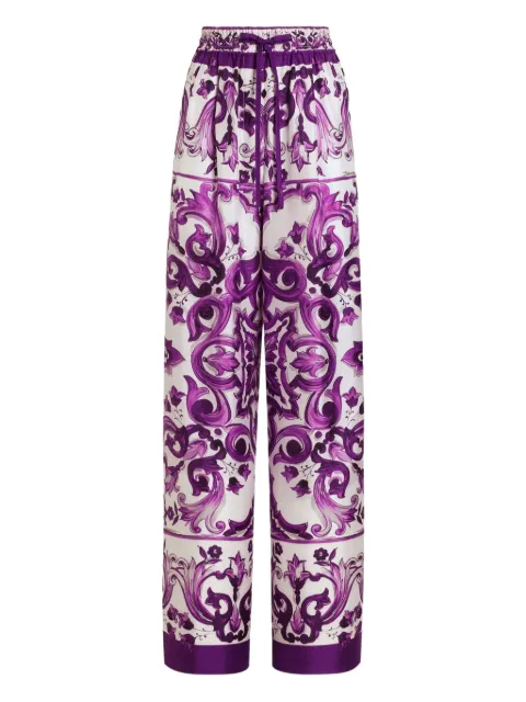 Dolce & Gabbana silk trousers White FTDBNTHI1Y8