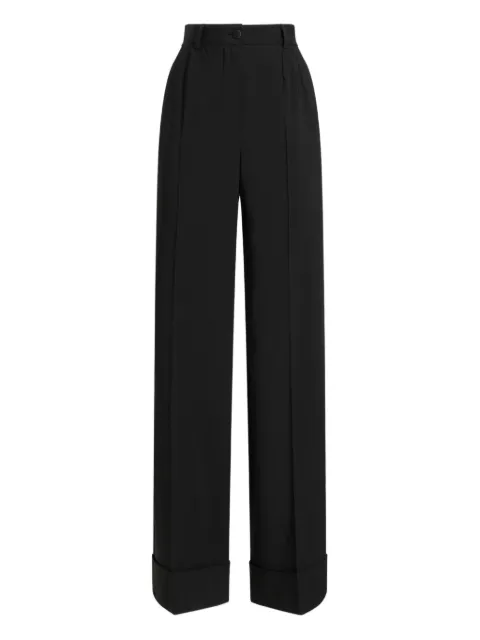 Dolce & Gabbana pleated wide-leg trousers Black FTBM0TGDC7Q