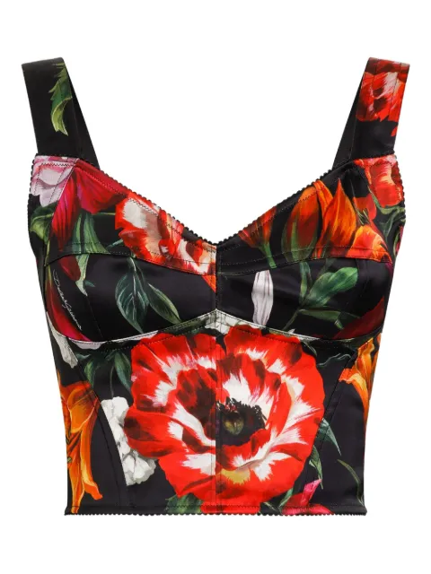 Dolce & Gabbana floral-print top Black F7T19TFSIB2