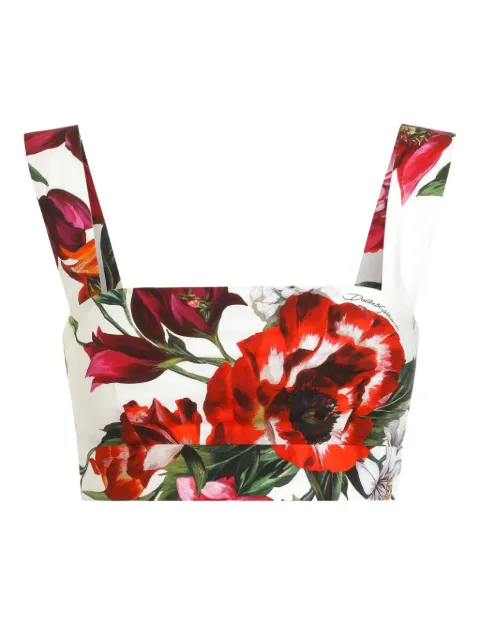 Dolce & Gabbana floral-print top White F7U70THS5TQ