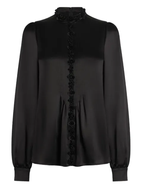 Dolce & Gabbana silk satin blouse Black F7BA6ZFU1AU