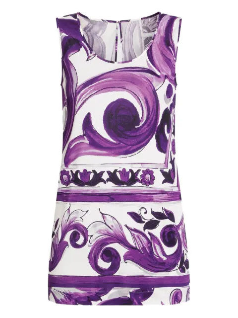 Dolce & Gabbana Majolica-print top White F7AV2TFS8C0