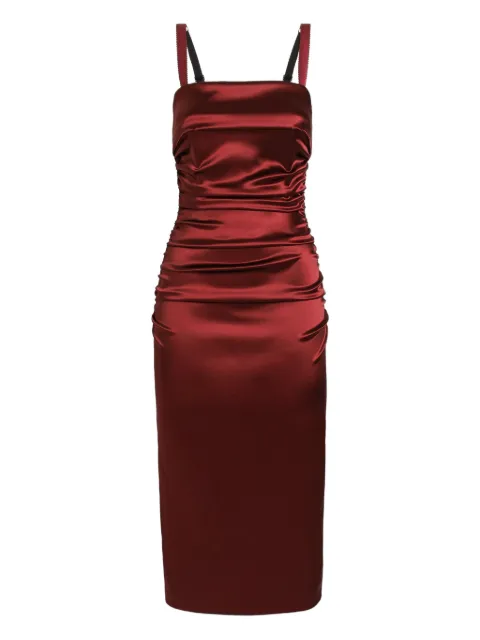 Dolce & Gabbana satin midi dress Red F6TYJTFURAD