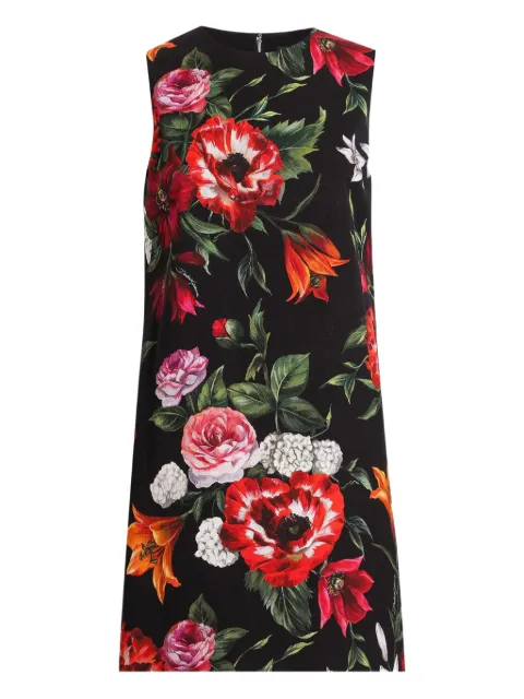 Dolce & Gabbana floral-print mini dress Black F6TWFTFSRQT