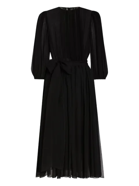 Dolce & Gabbana midi chiffon dress Black F6JLNTFU1AT