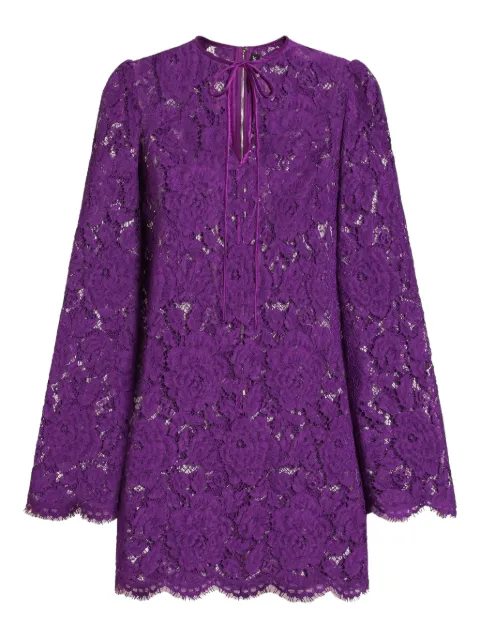 Dolce & Gabbana Cordonetto lace dress Purple F6DJOTHLM7L
