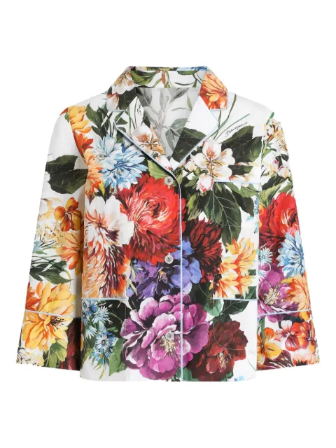 Dolce & Gabbana foral-print shirt White F5T65THS5TR