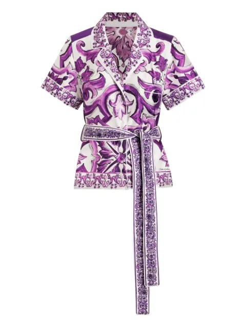 Dolce & Gabbana silk shirt White F5G67THI1TK