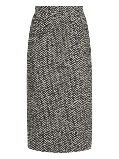 Dolce & Gabbana midi tweed pencil skirt Black F4CJGTFMZAJ