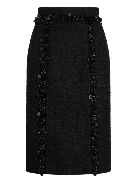 Dolce & Gabbana bead-embellished pencil skirt Black F4C7CZFUCDQ