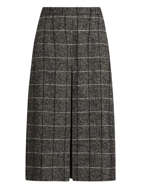 Dolce & Gabbana checked pleated midi skirt Grey F4C61TFQZAJ