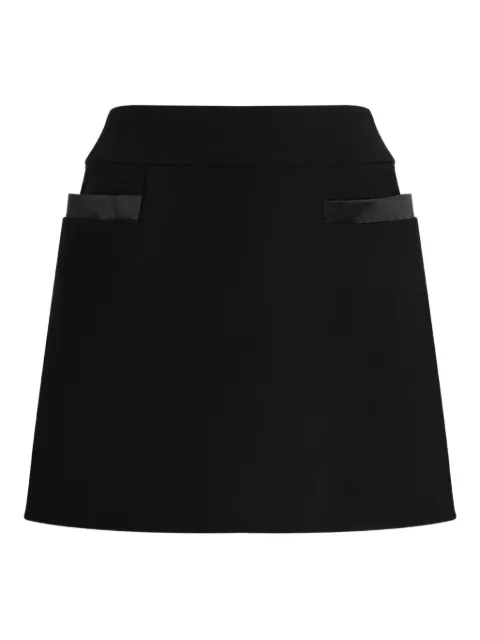 Dolce & Gabbana double crêpe basque skirt Black F4C4PTFU2L8
