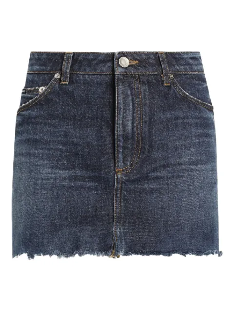 Dolce & Gabbana frayed mini denim skirt Blue F4C2TDG8NQ1