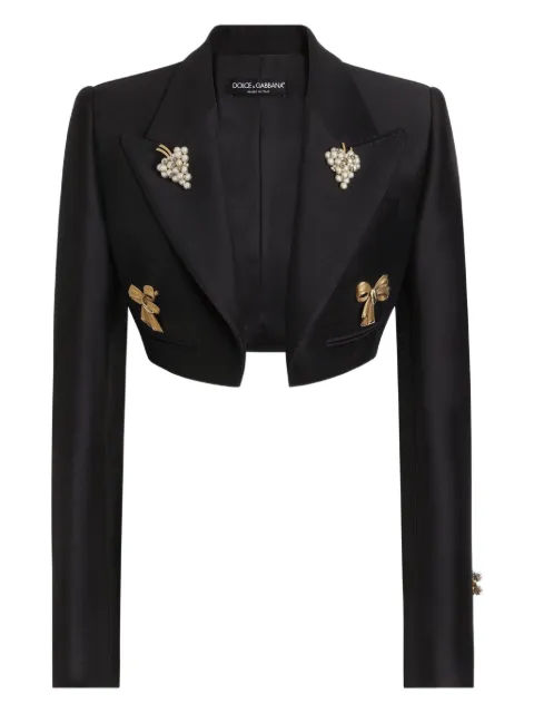 Dolce & Gabbana cropped blazer Black F29NCZFU3R1