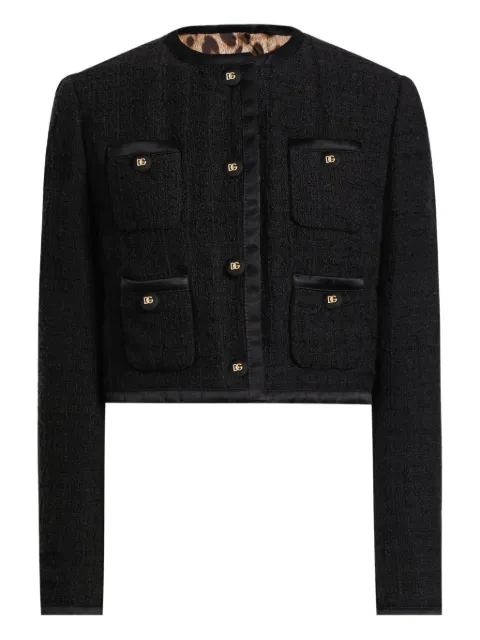 Dolce & Gabbana DNA Rachel tweed jacket Black F27GOTGDDBZ