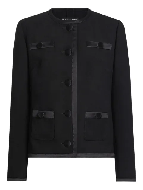 Dolce & Gabbana button-fastening jacket Black F27EBTFU2L8