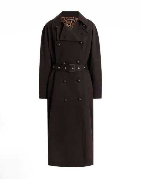 Dolce & Gabbana double-breasted belted coat Brown F0W7MTFUS4B
