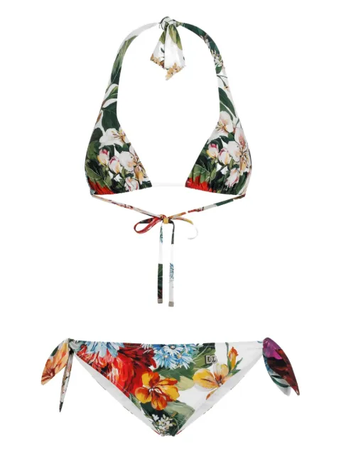 Dolce & Gabbana floral-print bikini set White O8A54JFSGFF