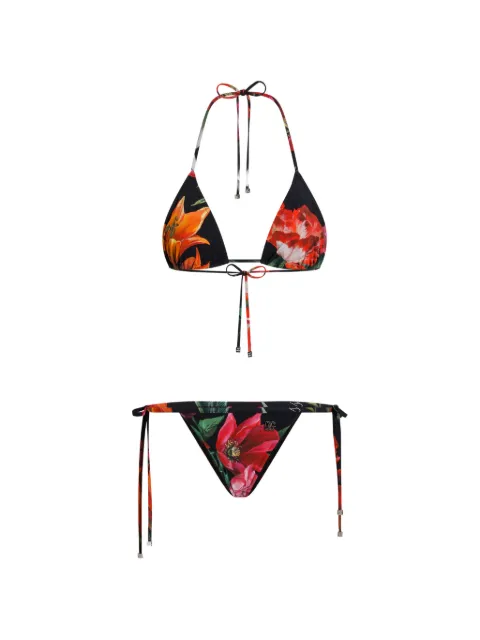 Dolce & Gabbana floral-print bikini set Black O8A02JFSGXA