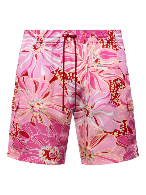 Dolce & Gabbana floral-print cargo swim shorts Pink M4C42TISMKJ
