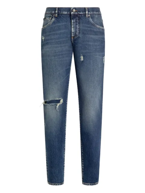 Dolce & Gabbana distressed ripped-knee jeans Blue GY07CDG8NK4