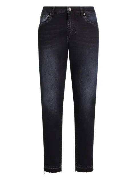 Dolce & Gabbana frayed-hem jeans Black GY07CDG8NI6