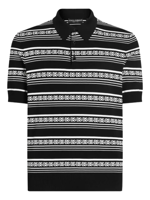 Dolce & Gabbana silk polo shirt Black GXZ02TJBSN4