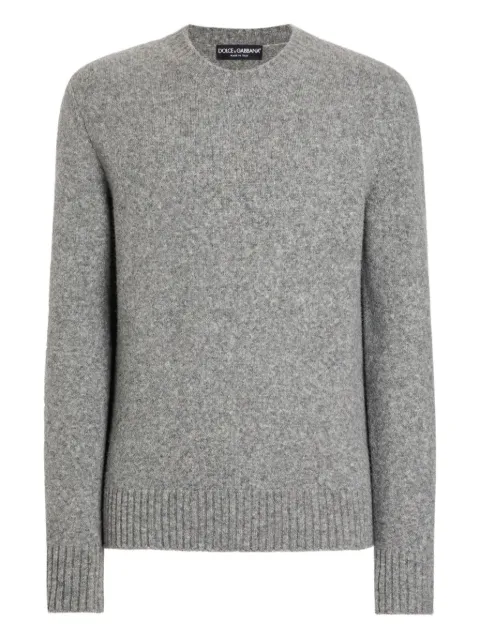 Dolce & Gabbana crew-neck long-sleeve sweater Grey GXX02TJFMIL