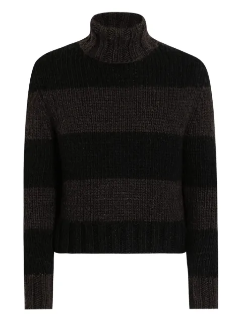 Dolce & Gabbana striped roll-neck sweater Brown GXW68TJGMBP