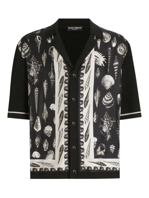 Dolce & Gabbana silk-blend Hawaii shirt Black GXVC0TJFMZL