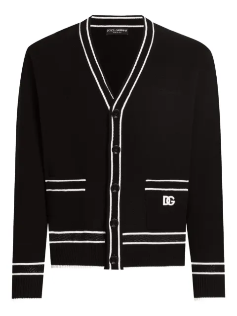 Dolce & Gabbana cotton-piqué cardigan Black GXV13ZJBCGY