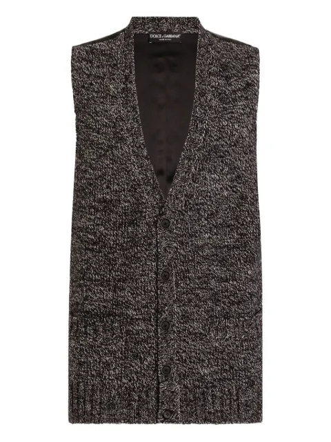 Dolce & Gabbana button-fastening knitted vest Black GXT45TJGMBT