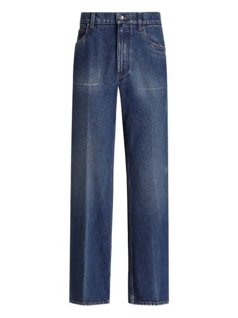 Dolce & Gabbana distressed logo-plaque jeans Blue GWVNXDG8NJ8