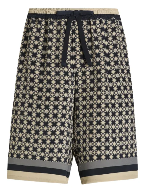 Dolce & Gabbana geometric-pattern drawstring shorts Black GV37ATHI1ZY