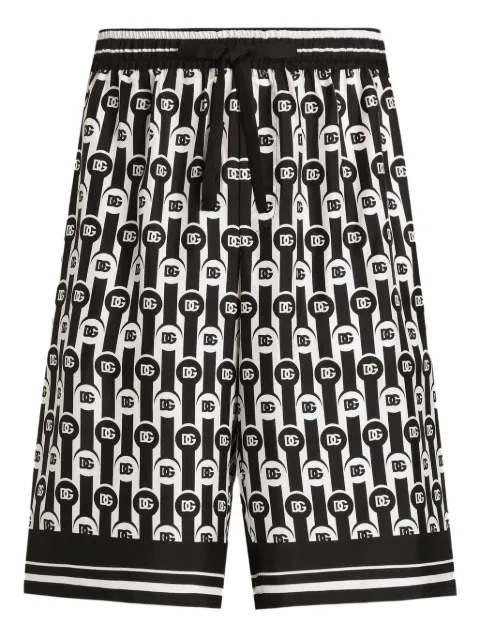 Dolce & Gabbana logo-print patterned shorts Black GV37ATHI1ZX