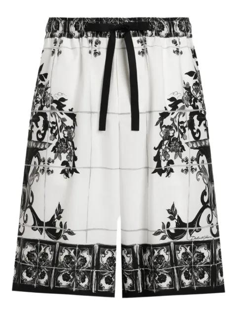 Dolce & Gabbana maiolica print bermuda shorts White GV37ATHH5EC