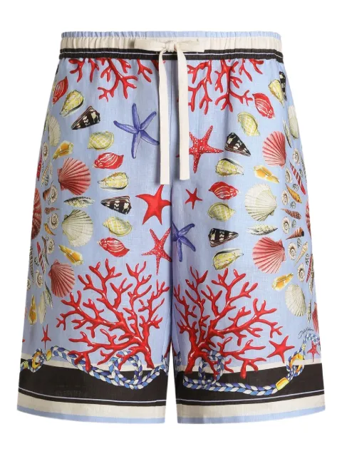 Dolce & Gabbana linen shorts Blue GV37ATFP4NR
