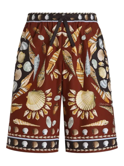 Dolce & Gabbana cotton-poplin shorts Brown GV37ATFI5LH
