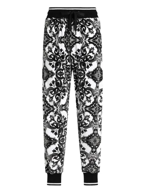 Dolce & Gabbana Majolica-print track pants White GV2VHTHJMP9