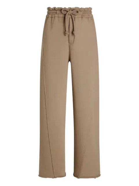 Dolce & Gabbana drawstring frayed-edge track pants Brown GP16ZTG7PLA